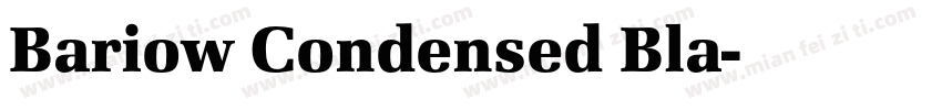 Bariow Condensed Bla字体转换